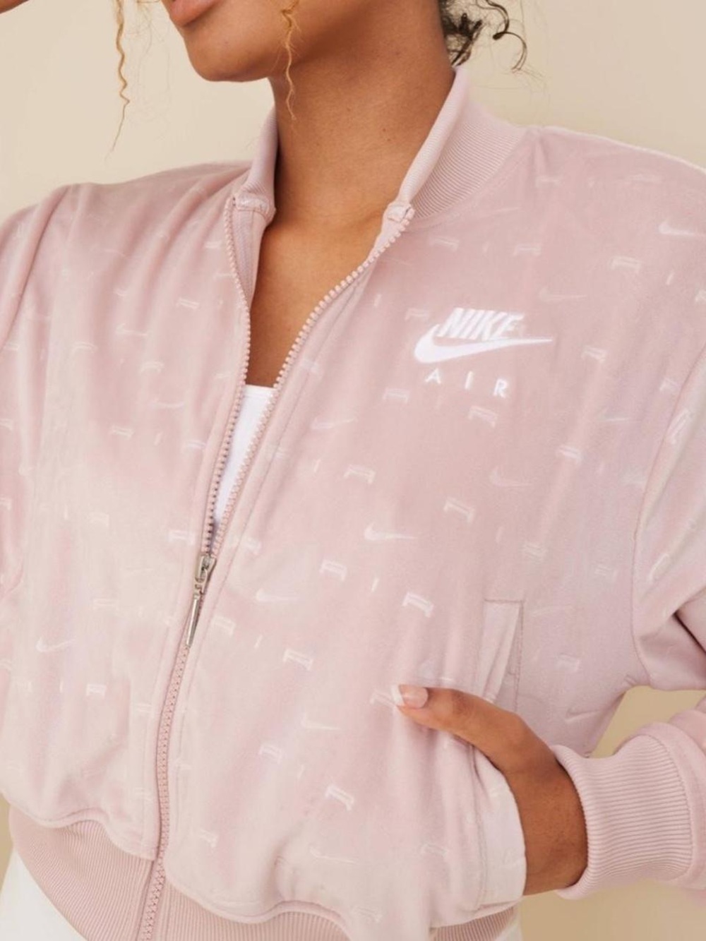 Nike Women's Air Velour Cropped Zip Jacket
